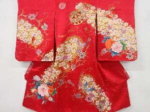 毬に蝶・草花模様子供着物